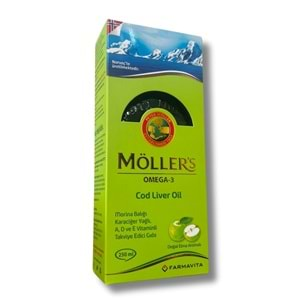 Möllers Omega 3 Doğal Elma Aromalı Balık Yağı Şurubu 250 ml