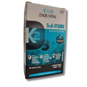 Zade Vital D3+K2 Vitamini 30 Kapsül