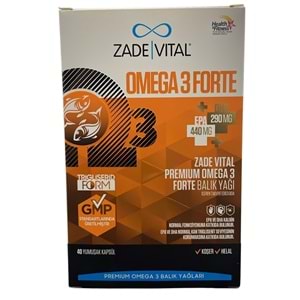 Zade Vital Omega 3 Forte 40 Yumuşak Kapsül