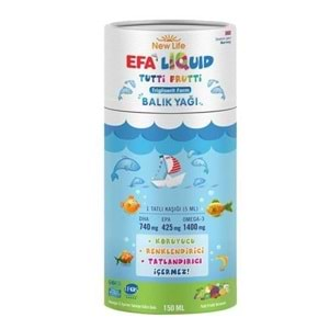 New Life EFA Liquid Tutti Frutti Balık Yağı Şurubu 150 ml