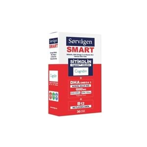 Sorvagen Smart Sitikolin DHA Omega 3 ve B12 30 Kapsül