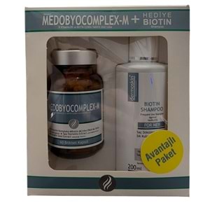 Dermoskin Medobiocomplex-M Erkek 60 Kapsül + Biotin Şampuan 200 ml