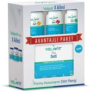 Velavit Viva Aptx + Brnx + Clrx + Detx Diyet Paketi 180 Tablet - 5 Shots