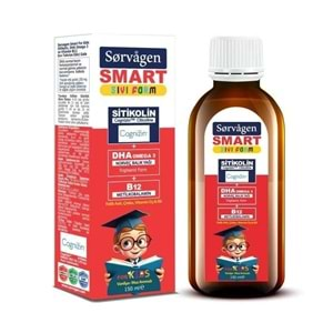 Sorvagen Smart Kids Sıvı Form Sitikolin Dha Omega 3 Norveç Balık Yağı ve B12 150 ml