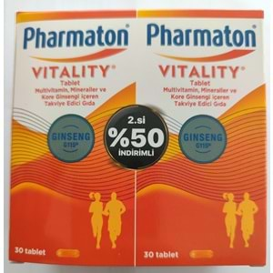 Pharmaton Vitality 30 Tablet Avantajlı 2'li Paket