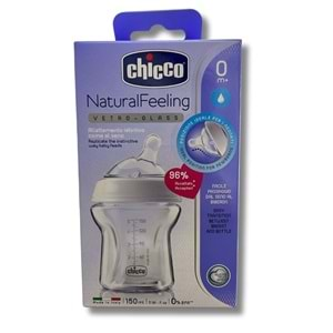 Chicco Natural Feeling Vetro Glass Biberon 0 Ay+ 150 ml