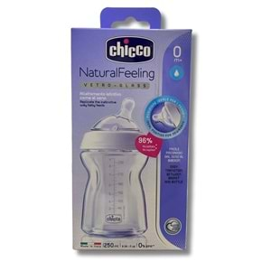 Chicco Natural Feeling Vetro Glass Biberon 0 Ay+ 250 ml