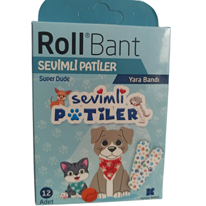 Roll Bant Yara Bandı Sevimli Patiler 12'li
