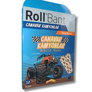Roll Bant Yara Bandı Canavar Kamyon 12'li