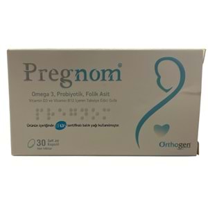 Pregnom Omega 3 Folic Asit 30 Kapsül