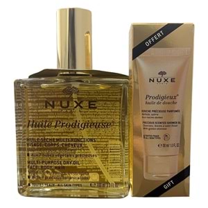 Nuxe Huile Prodigieuse Çok Amaçlı Kuru Yağ 100 ml + Prodigieux Shower Oil 30 ml