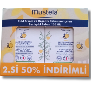 Mustela Cold Cream İçeren Besleyici Sabun 100 gr 2.si %50 İndirimli