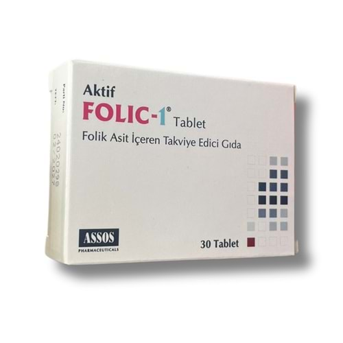 Folic-1 Tablet Folik Asit İçeren Takviye Edici Gıda 30 Tablet