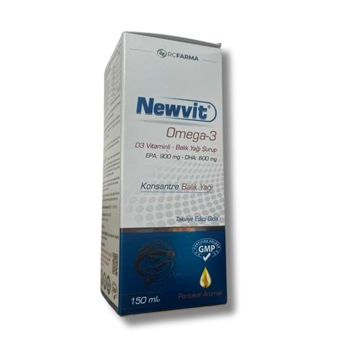 Newvit Portakal Aromalı Balık Yağı Şurup150ml