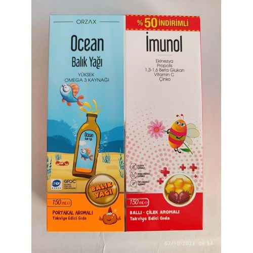 Ocean Balık Yağı 150 ml + Imunol Şurup 150 ml