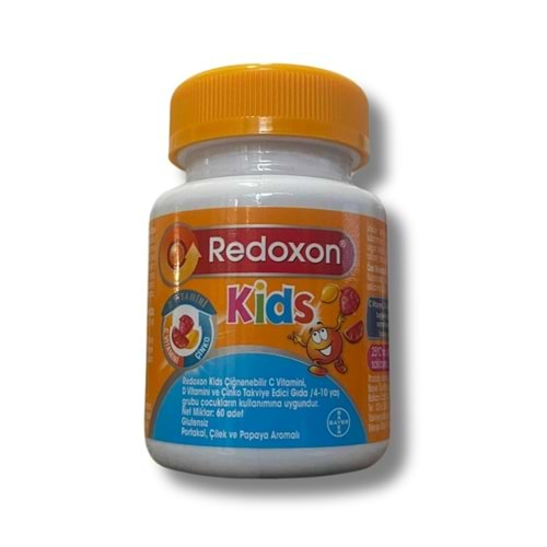 Redoxon Kids Çiğnenebilir C Vitamini, D Vitamini ve Çinko Takviye Edici Gıda 60 Tablet