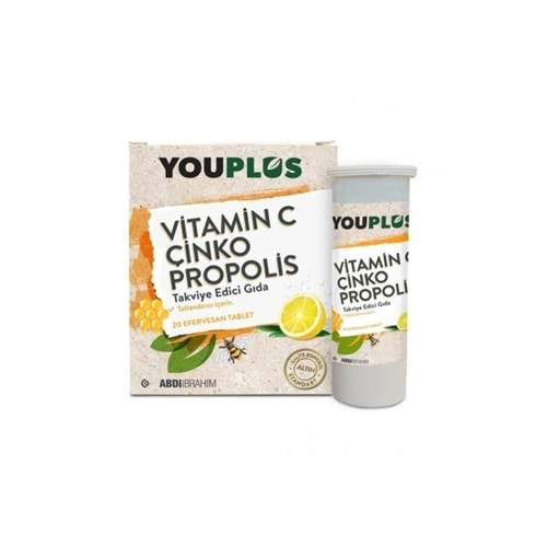 Youplus Vitamin C Çinko Propolis 20 Efervesan Tablet