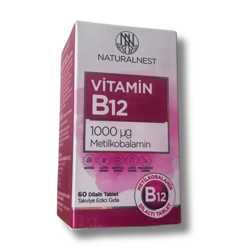 Naturalnest Vitamin B12 1000 mcg 60 Dil Altı Tablet