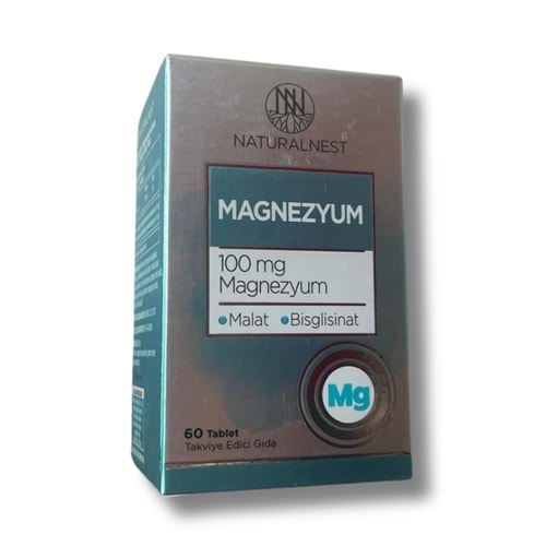 Naturalnest Magnezyum 100 mg 60 Tablet