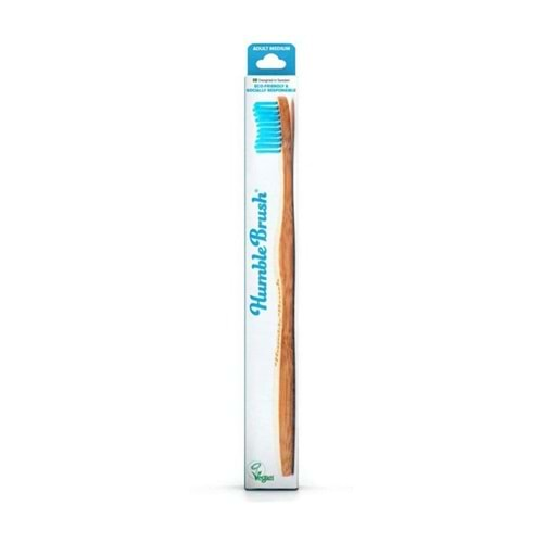 Humble Brush Yetişkin Bambu Diş Fırçası Mavi- Medium