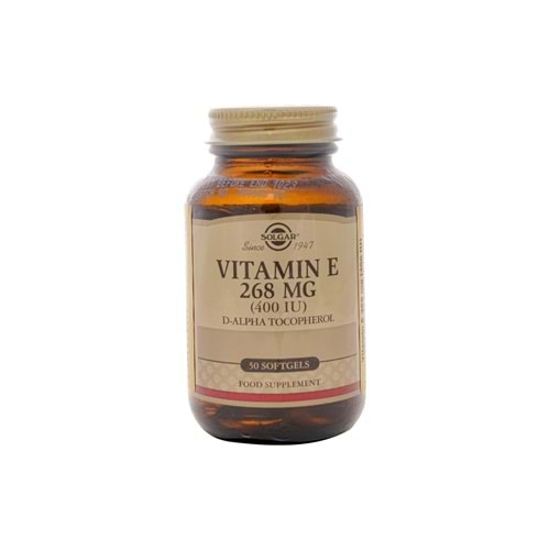 Solgar Vitamin E 400 IU 50 Kapsül