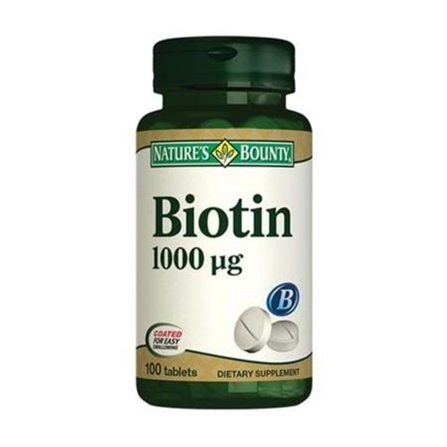 Natures Bounty Biotin 1000 ug 100 Tablet