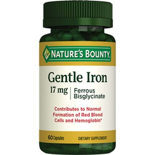 Natures Bounty Gentle Iron 17 mg 60 Kapsül