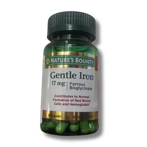 Natures Bounty Gentle Iron 17 mg 60 Kapsül