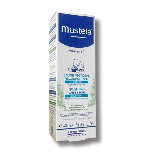 Mustela Soothing Comfort Chest Rub 40 ml - Rahatlatıcı Göğüs Balsamı