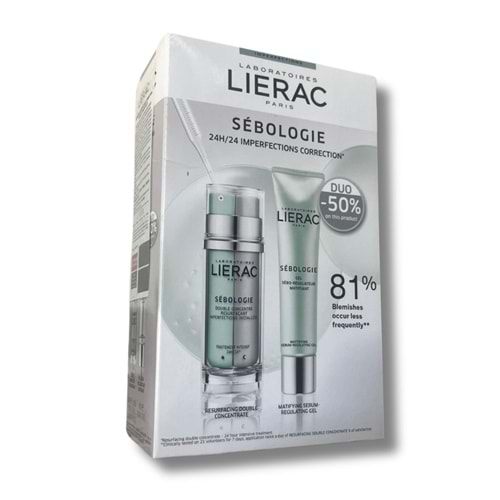 Lierac Sebologie Double Concentrate Krem + Sebologie Yıkama Jeli 40 Ml