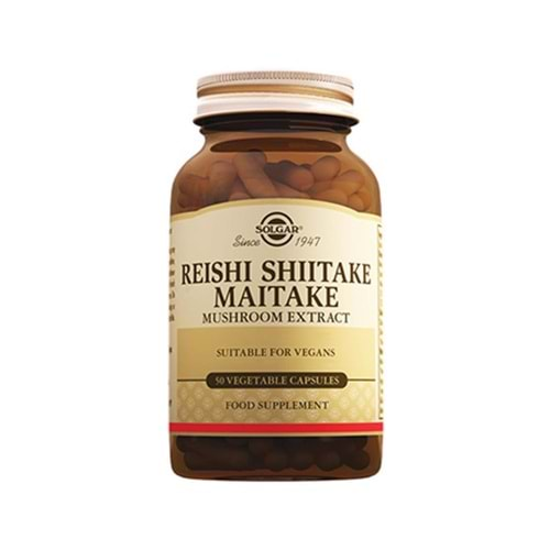 Solgar Reishi Shiitake Maitake Mushroom Extract 50 Kapsül