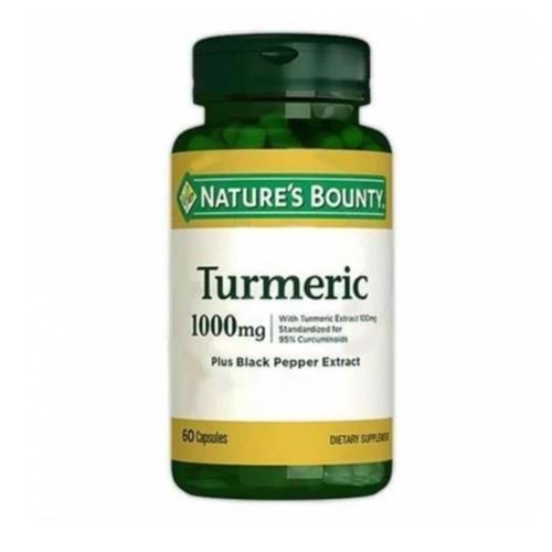 Natures Bounty Turmeric 1000 mg Plus Black Pepper 60 Kapsül