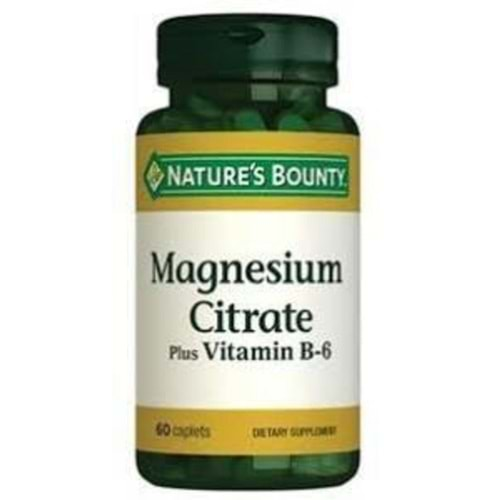 Natures Bounty Magnesium Citrate Plus Vitamin B-6 60 Tablet