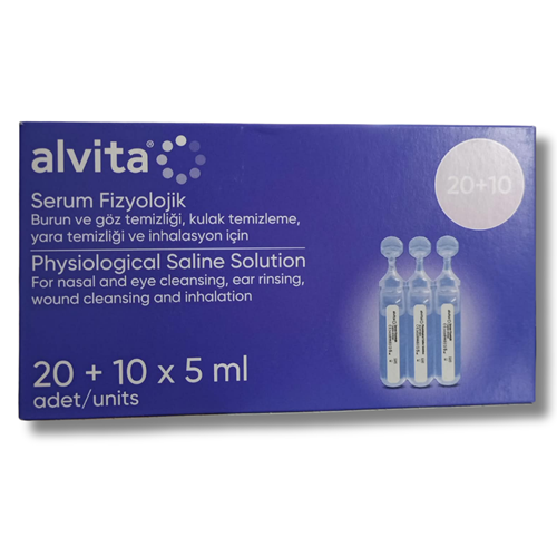 Alvita Serum Fizyolojik 20 + 10 Adet 5 ml