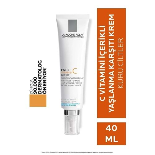 La Roche Posay Redermic C (PS) - Kuru Ciltler İçin Kırışıklık Karşıtı Krem 40 ml