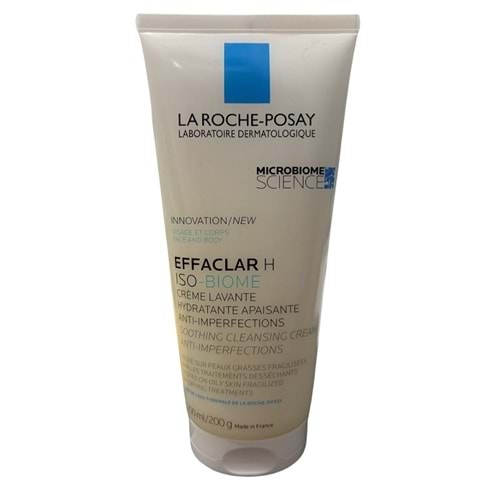 La Roche Posay Effaclar H Iso Biome Cilt Kusurlarına Eğilimli Ciltler İçin Yatıştırıcı Temizleyici Krem 200 ml