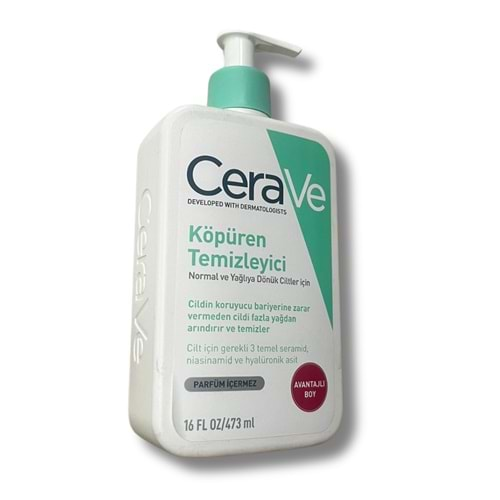 Cerave Foaming Cleanser Normal & Yağlıya Dönük Ciltler İçin 473 ml