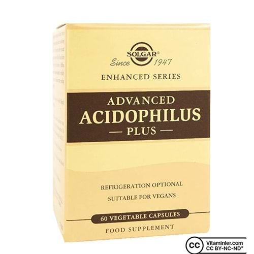 Solgar Advanced Acidophilus Plus 60 Kapsül