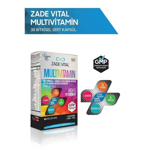 Zade Vital Multivitamin 30 Kapsül