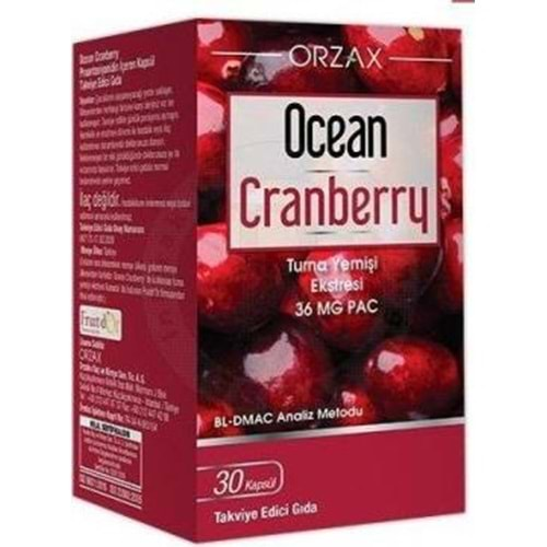 Ocean Cranberry Turna Yemişi Ekstresi 36 mg Pac 30 Kapsül