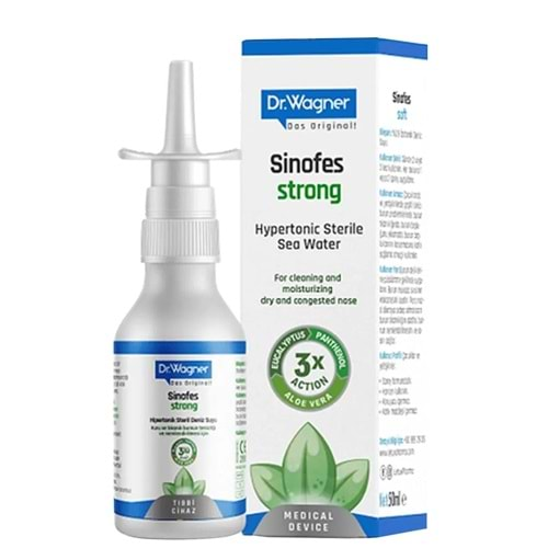 Dr. Wagner Sinofes Strong Hipertonik Burun Spreyi Deniz Suyu 50 ml