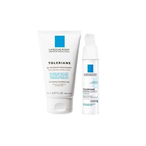 La Roche Posay Toleriane Gel Moussant Adoucissant 150 ml + Toleriane Dermallergo Creme 40 ml