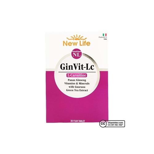 New Life GinVit-Lc L- Carnitine 30 Film Tablet