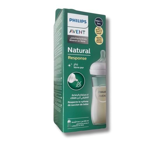 Avent Natural Response Doğal Tepkili Cam Biberon 1+ Ay 240 ml