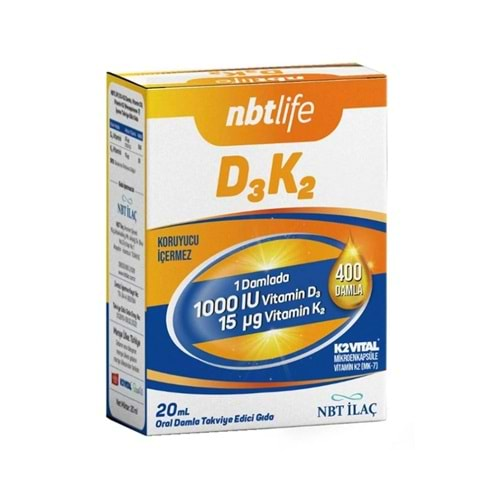 NBT Life D3K2 1000 IU Damla 20 ml