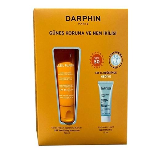 Darphin Soleil Plaisir Güneş Koruyucu SPF50+ 50 ml + Darphin Hydraskin Light Nemlendirici 15 ml