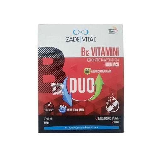 Zade Vital B12 Vitamini Duo 1000 mcg Sprey 10 ml