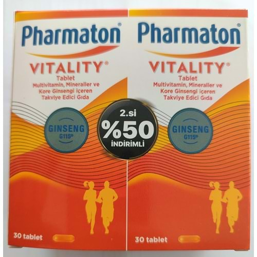 Pharmaton Vitality 30 Tablet Avantajlı 2'li Paket