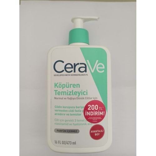 Cerave 473 ml Foaming Cleanser Köpüren Temizleyici Özel fiyat