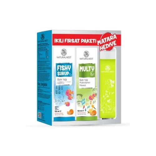 Naturalnest Multy Fish Oil 150 ml + Fishy Syrup Fish Oil 150 ml Matara Hediyeli